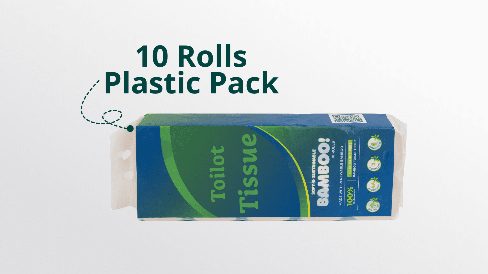 10 rolls plastic pack toilet paper
