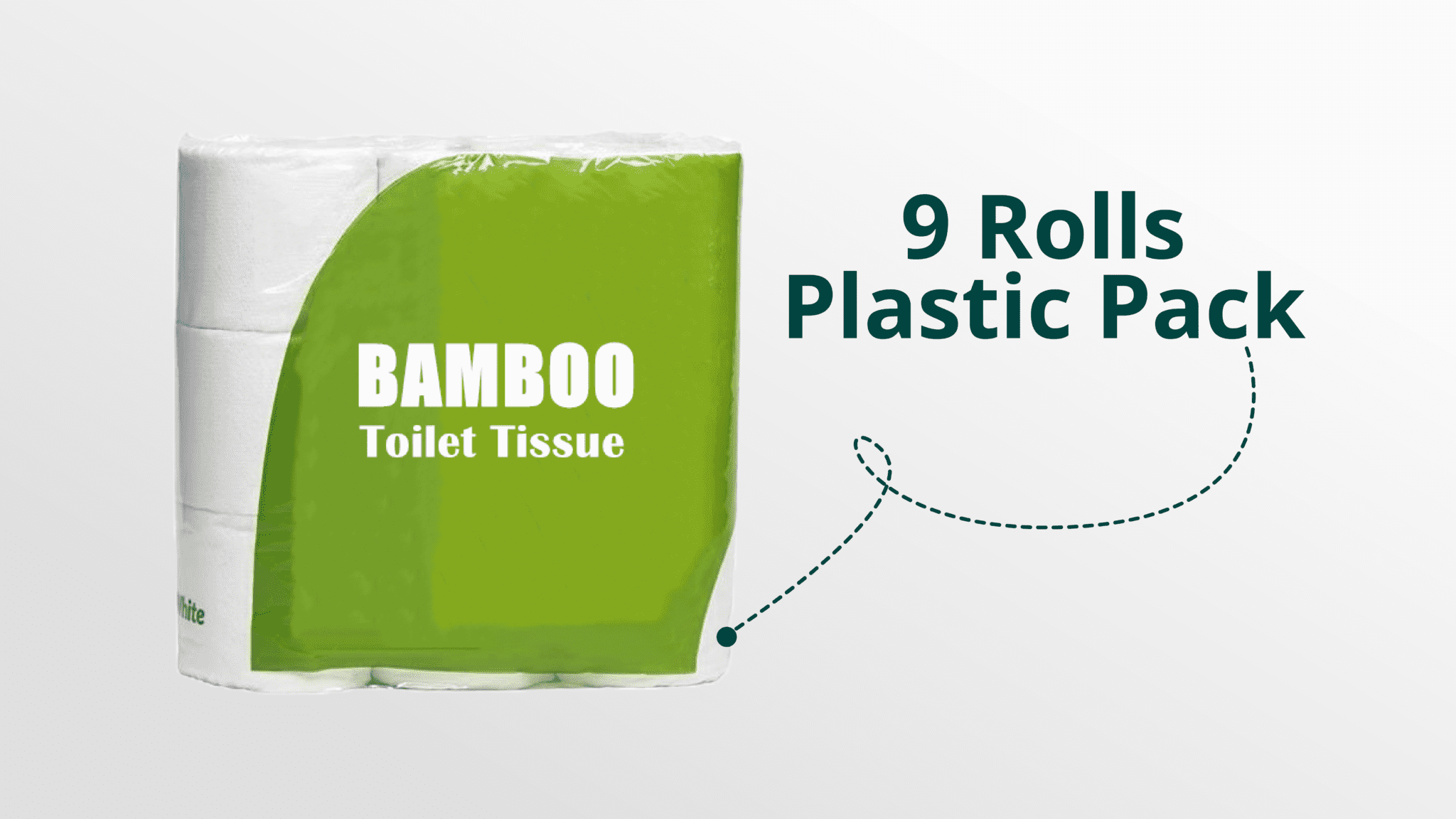 9 rolls plastic pack toilet paper
