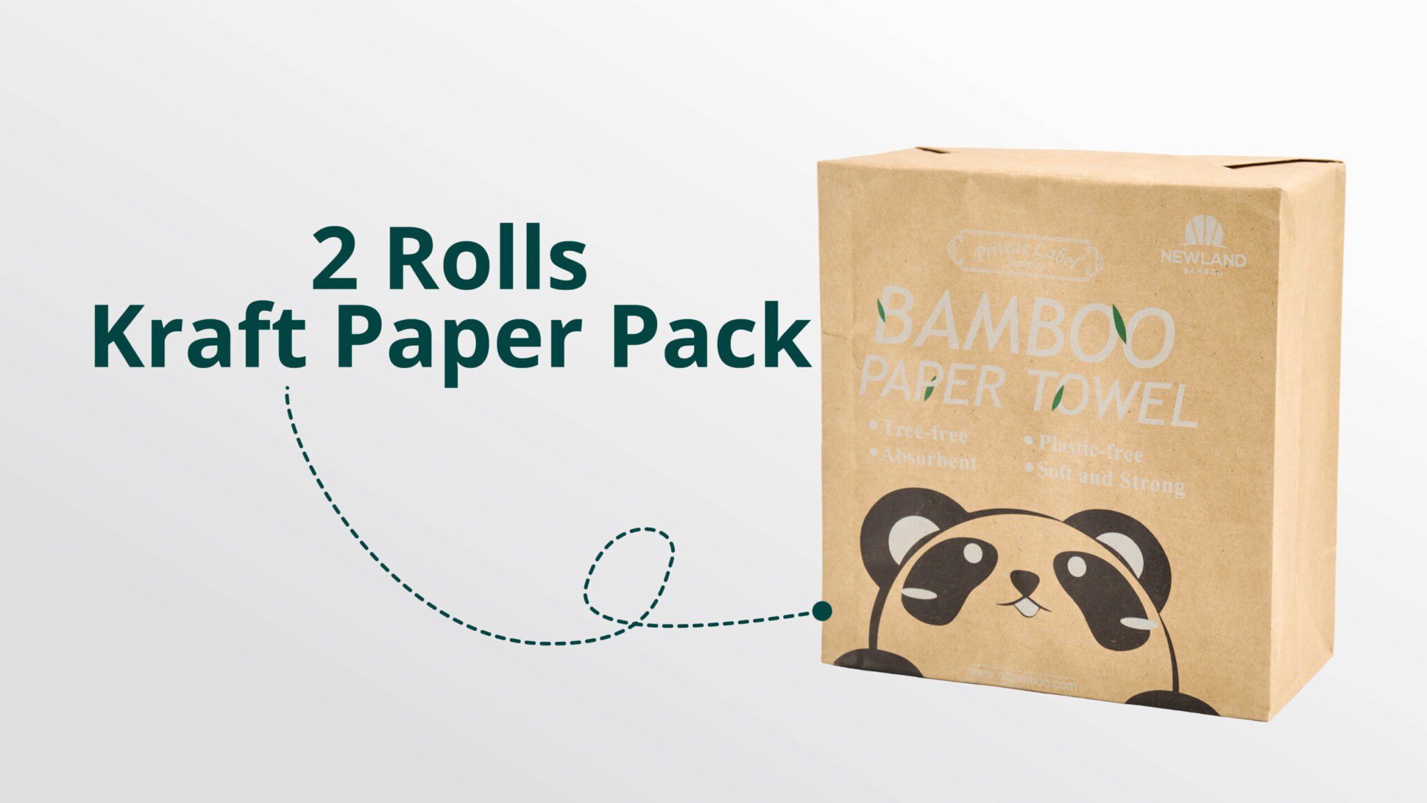 2 rolls kraft paper pack kitchen paper towels
