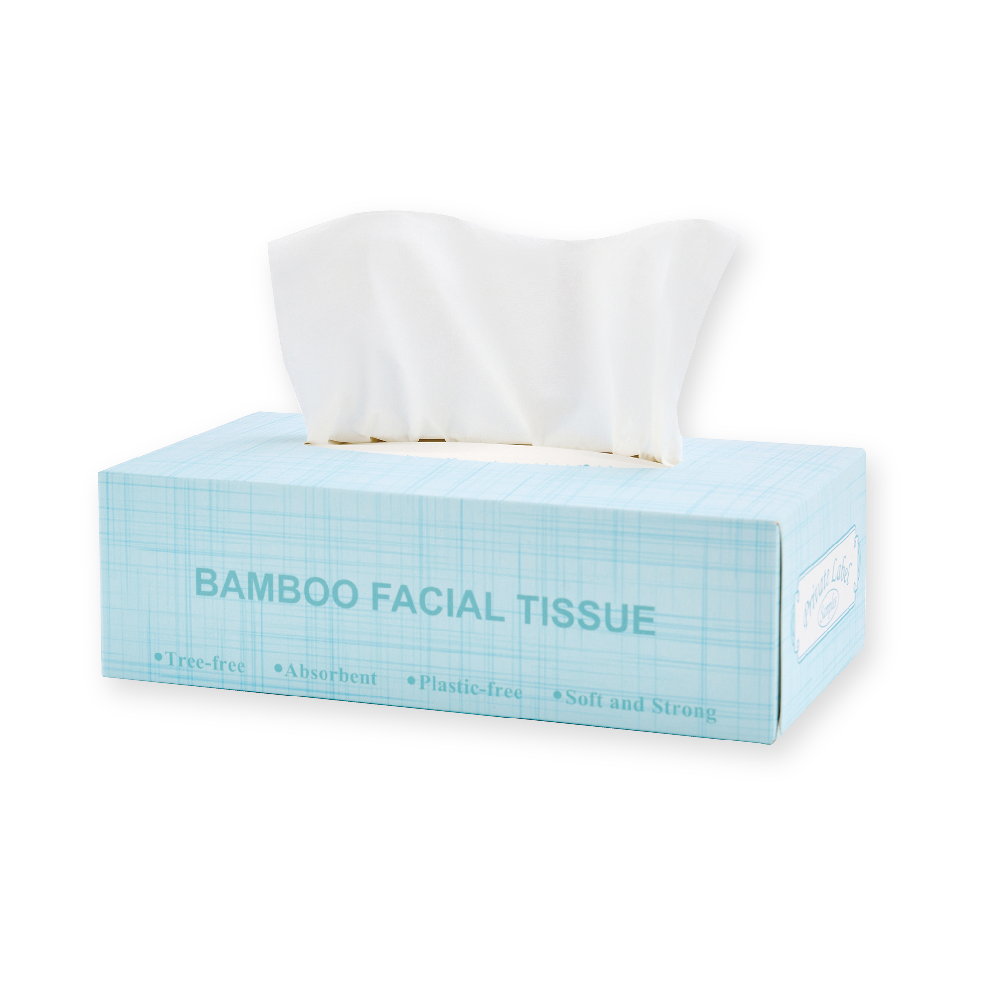 Toallitas faciales de bambú de marca blanca