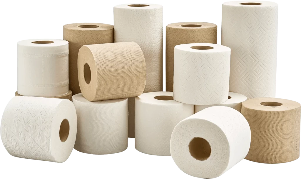 Rouleaux de papier hygiénique en bambou OEM en blanc et écru avec gaufrage personnalisé